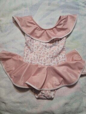 Dondolo Peplum Swan Swimsuit Sz 2t